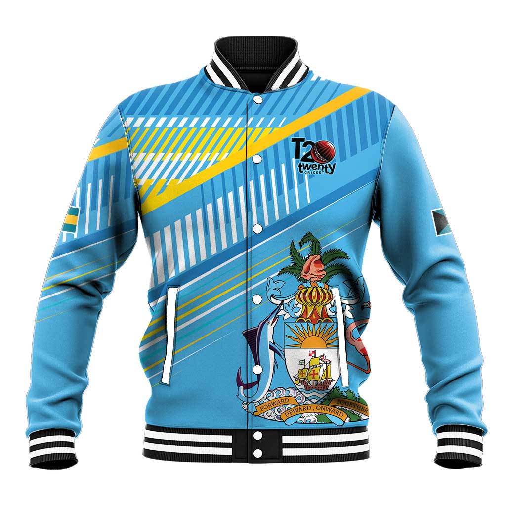 The Bahamas Cricket Custom Baseball Jacket Marlin Flamingo Come On Bahamian - Wonder Print Shop