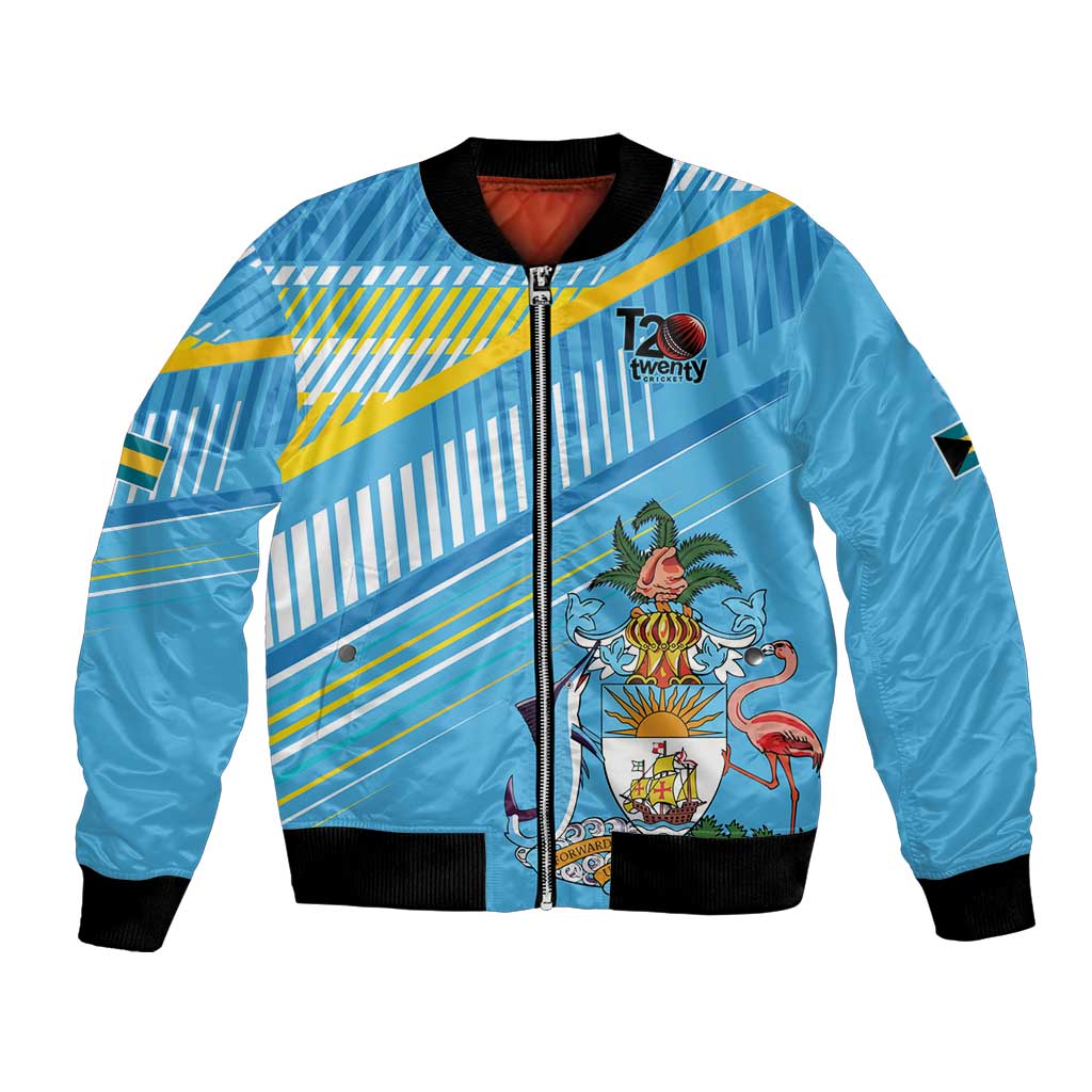 The Bahamas Cricket Custom Bomber Jacket Marlin Flamingo Come On Bahamian - Wonder Print Shop