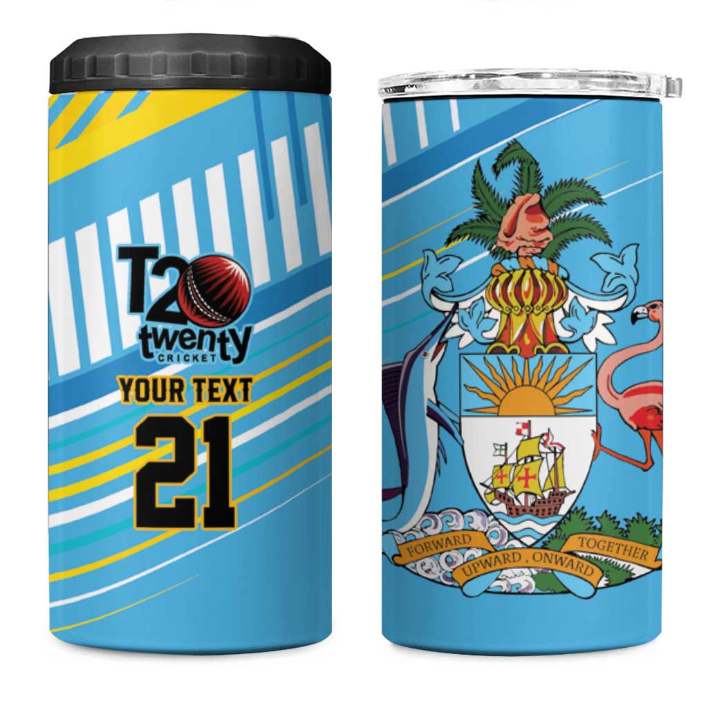 The Bahamas Cricket Custom 4 in 1 Can Cooler Tumbler Marlin Flamingo Come On Bahamian - Wonder Print Shop