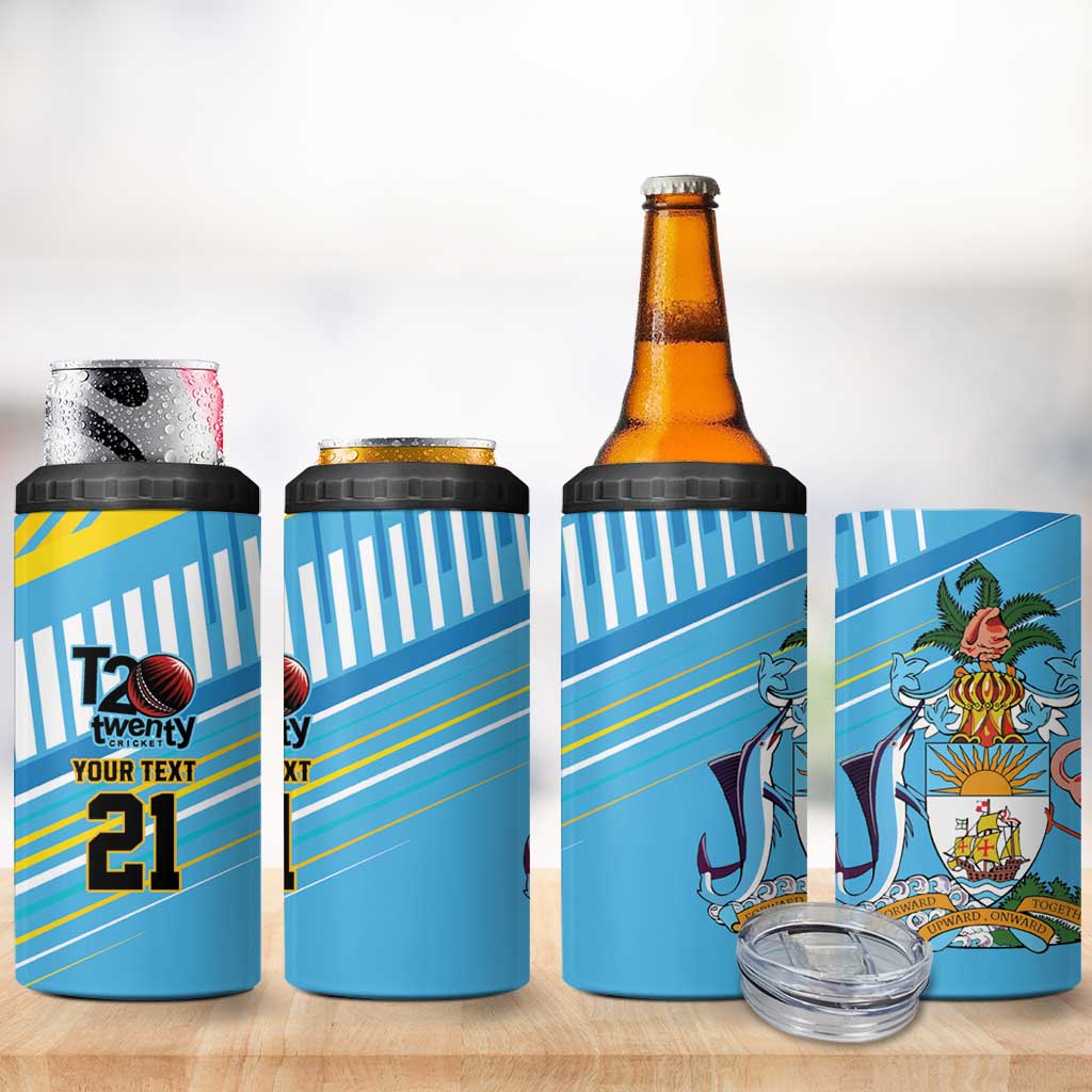 The Bahamas Cricket Custom 4 in 1 Can Cooler Tumbler Marlin Flamingo Come On Bahamian - Wonder Print Shop