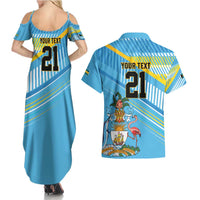 The Bahamas Cricket Custom Couples Matching Summer Maxi Dress and Hawaiian Shirt Marlin Flamingo Come On Bahamian - Wonder Print Shop