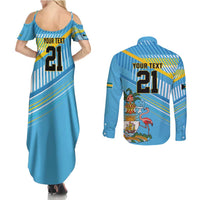 The Bahamas Cricket Custom Couples Matching Summer Maxi Dress and Long Sleeve Button Shirt Marlin Flamingo Come On Bahamian - Wonder Print Shop