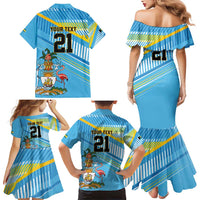 The Bahamas Cricket Custom Family Matching Mermaid Dress and Hawaiian Shirt Marlin Flamingo Come On Bahamian - Wonder Print Shop