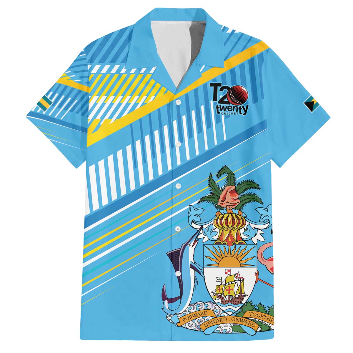 The Bahamas Cricket Custom Family Matching Off The Shoulder Long Sleeve Dress and Hawaiian Shirt Marlin Flamingo Come On Bahamian - Wonder Print Shop