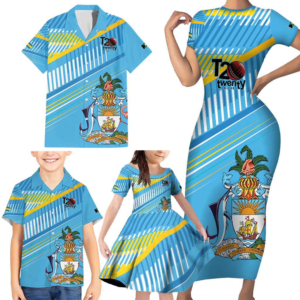 The Bahamas Cricket Custom Family Matching Short Sleeve Bodycon Dress and Hawaiian Shirt Marlin Flamingo Come On Bahamian - Wonder Print Shop