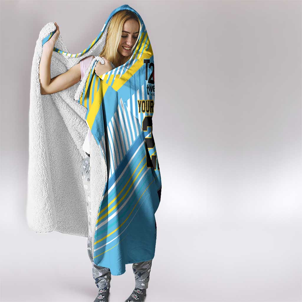 The Bahamas Cricket Custom Hooded Blanket Marlin Flamingo Come On Bahamian - Wonder Print Shop