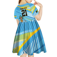 The Bahamas Cricket Custom Kid Short Sleeve Dress Marlin Flamingo Come On Bahamian - Wonder Print Shop