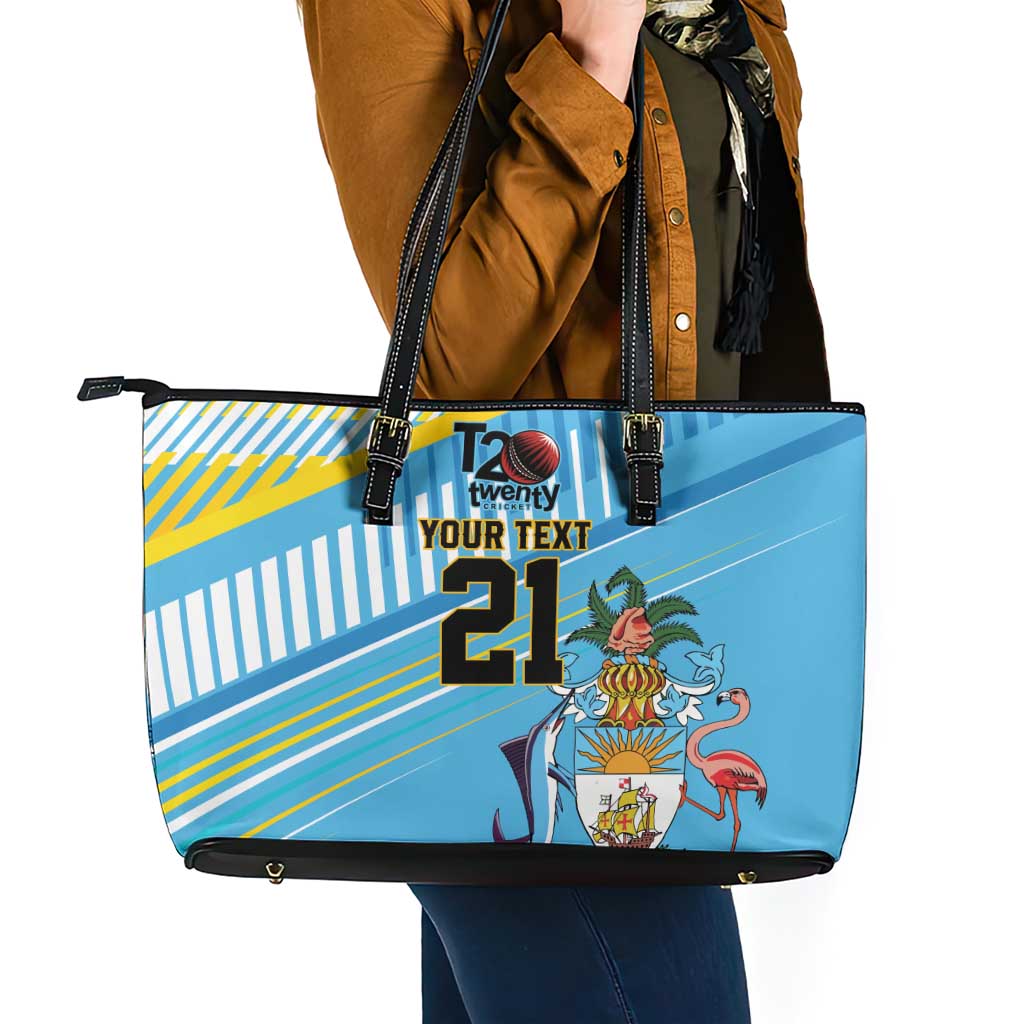 The Bahamas Cricket Custom Leather Tote Bag Marlin Flamingo Come On Bahamian - Wonder Print Shop