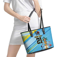 The Bahamas Cricket Custom Leather Tote Bag Marlin Flamingo Come On Bahamian - Wonder Print Shop