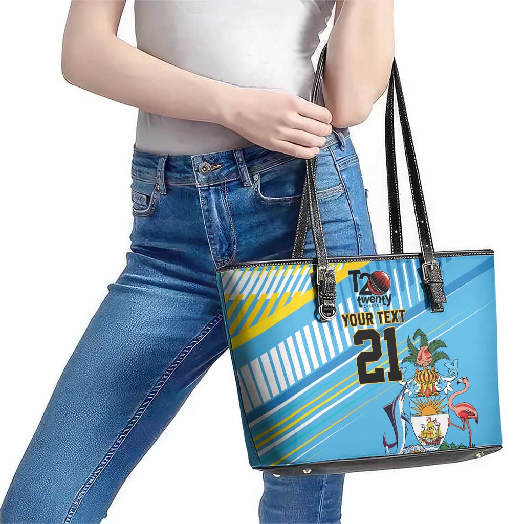 The Bahamas Cricket Custom Leather Tote Bag Marlin Flamingo Come On Bahamian - Wonder Print Shop