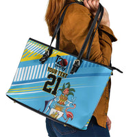 The Bahamas Cricket Custom Leather Tote Bag Marlin Flamingo Come On Bahamian - Wonder Print Shop