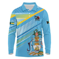 The Bahamas Cricket Custom Long Sleeve Polo Shirt Marlin Flamingo Come On Bahamian - Wonder Print Shop
