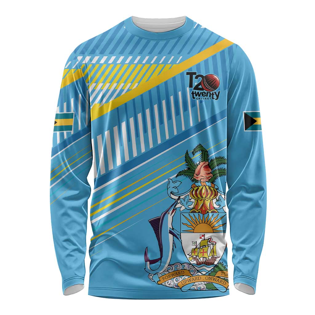 The Bahamas Cricket Custom Long Sleeve Shirt Marlin Flamingo Come On Bahamian - Wonder Print Shop