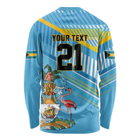 The Bahamas Cricket Custom Long Sleeve Shirt Marlin Flamingo Come On Bahamian - Wonder Print Shop
