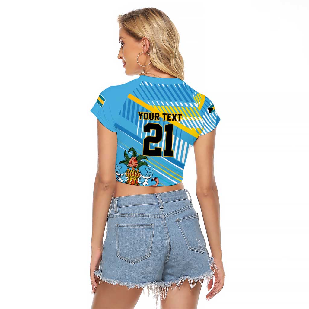 The Bahamas Cricket Custom Raglan Cropped T Shirt Marlin Flamingo Come On Bahamian - Wonder Print Shop