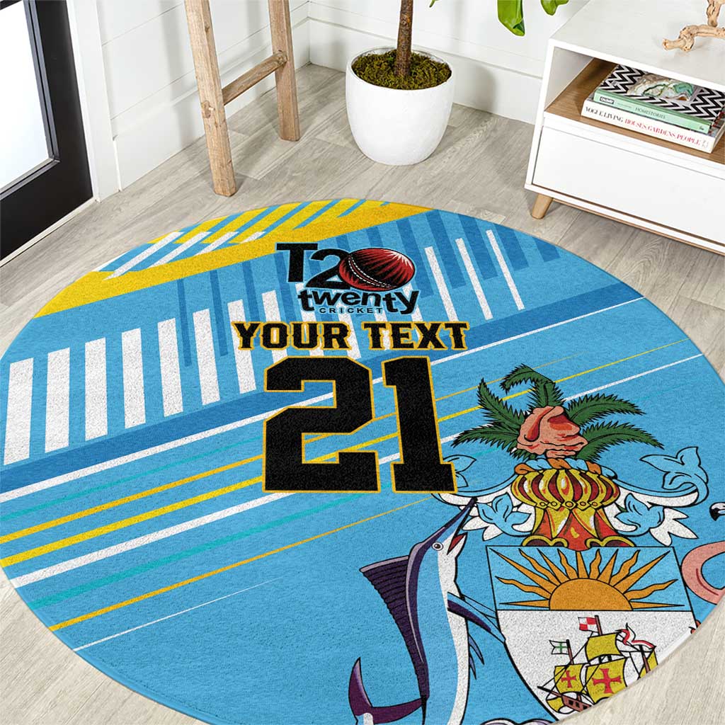 The Bahamas Cricket Custom Round Carpet Marlin Flamingo Come On Bahamian - Wonder Print Shop