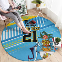 The Bahamas Cricket Custom Round Carpet Marlin Flamingo Come On Bahamian - Wonder Print Shop
