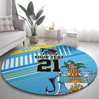 The Bahamas Cricket Custom Round Carpet Marlin Flamingo Come On Bahamian - Wonder Print Shop