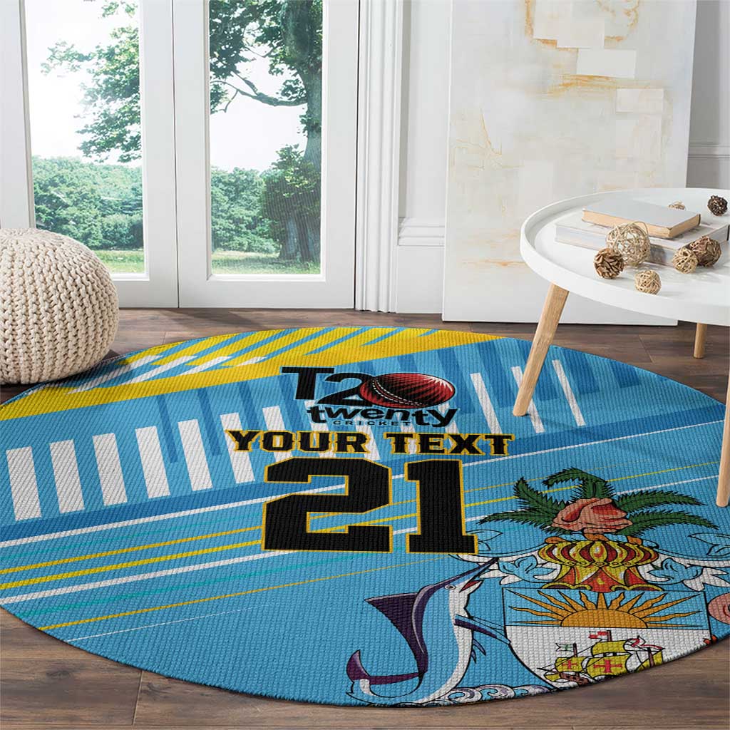 The Bahamas Cricket Custom Round Carpet Marlin Flamingo Come On Bahamian - Wonder Print Shop