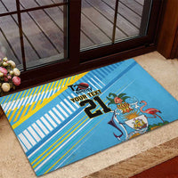 The Bahamas Cricket Custom Rubber Doormat Marlin Flamingo Come On Bahamian - Wonder Print Shop
