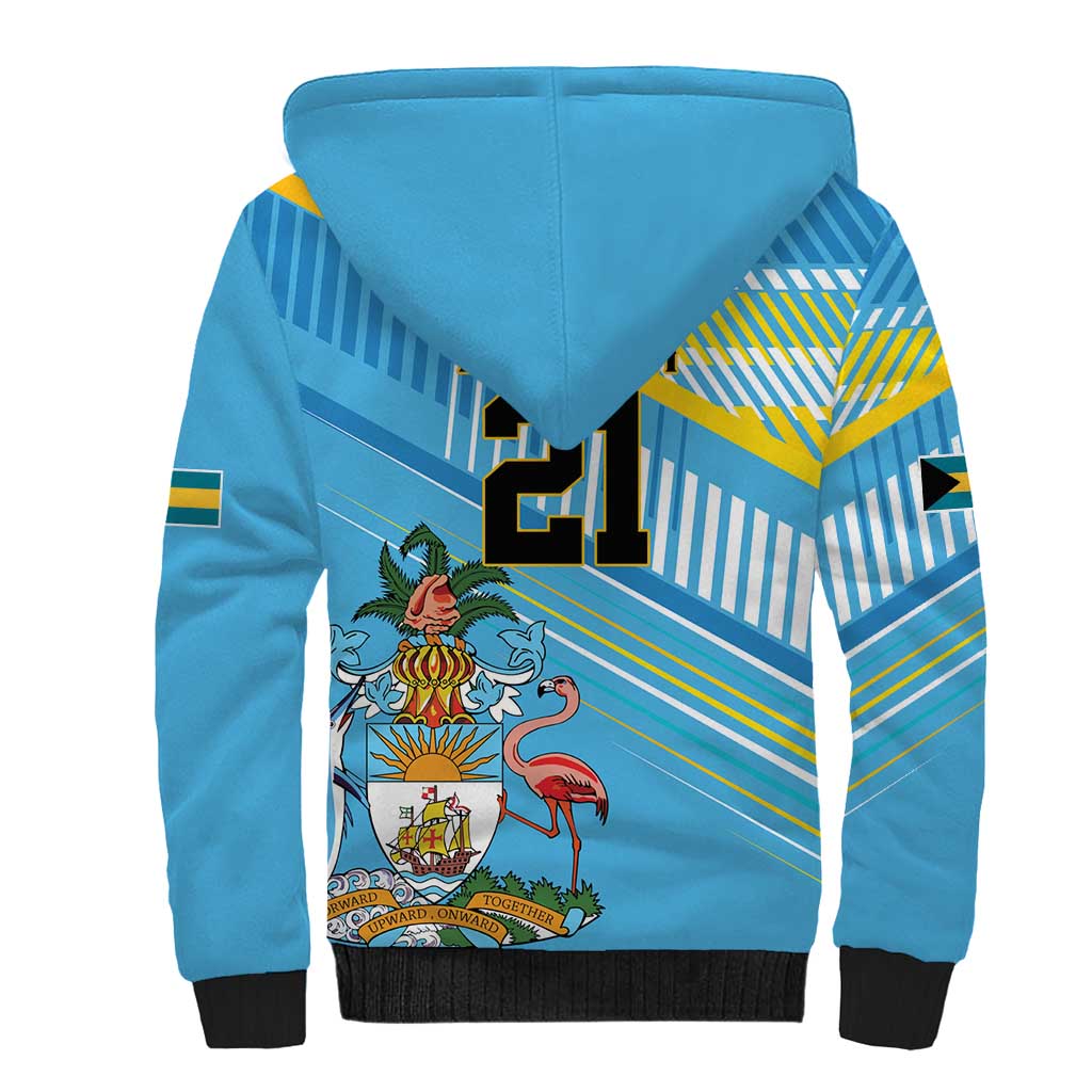 The Bahamas Cricket Custom Sherpa Hoodie Marlin Flamingo Come On Bahamian - Wonder Print Shop