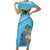 The Bahamas Cricket Custom Short Sleeve Bodycon Dress Marlin Flamingo Come On Bahamian - Wonder Print Shop