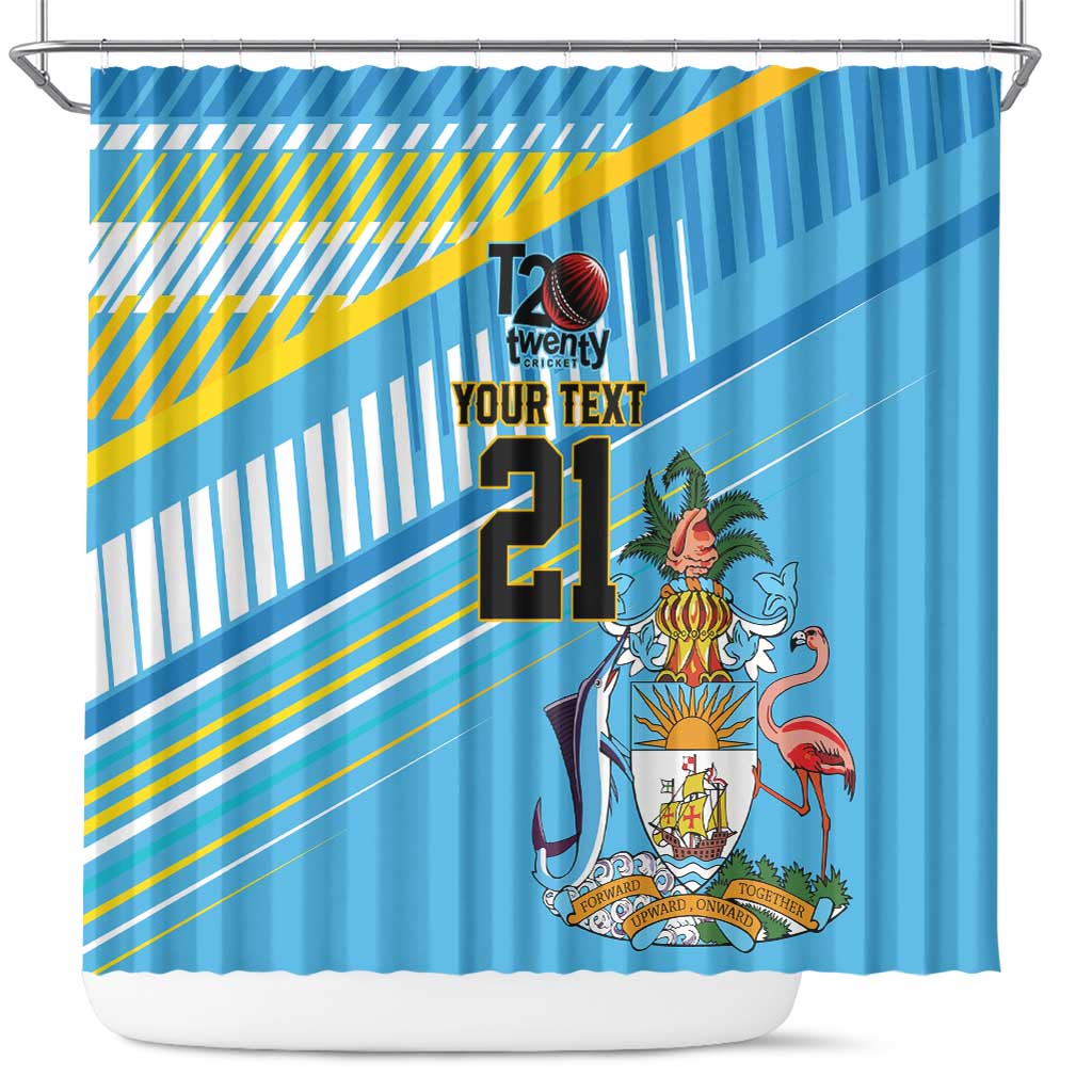 The Bahamas Cricket Custom Shower Curtain Marlin Flamingo Come On Bahamian - Wonder Print Shop