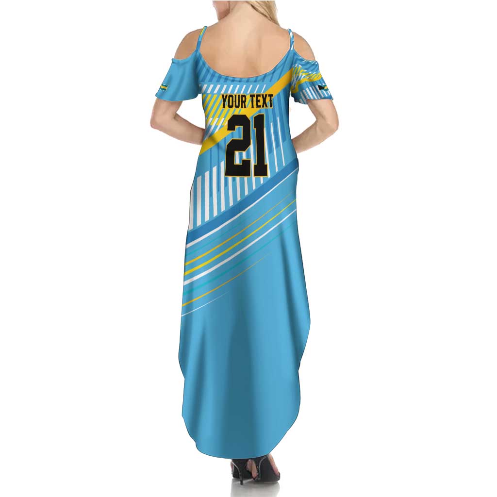 The Bahamas Cricket Custom Summer Maxi Dress Marlin Flamingo Come On Bahamian - Wonder Print Shop