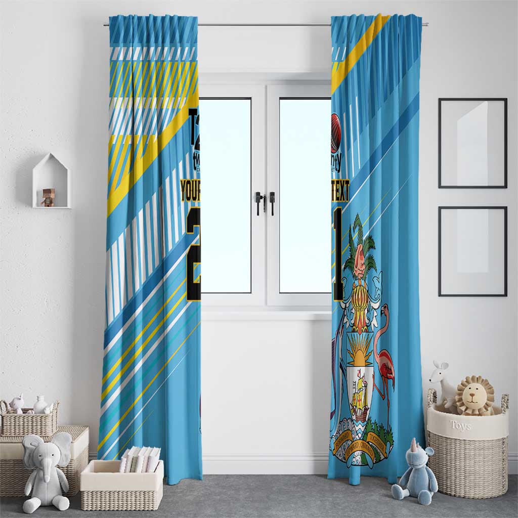 The Bahamas Cricket Custom Window Curtain Marlin Flamingo Come On Bahamian - Wonder Print Shop