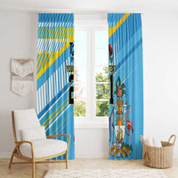 The Bahamas Cricket Custom Window Curtain Marlin Flamingo Come On Bahamian - Wonder Print Shop