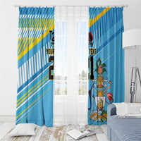 The Bahamas Cricket Custom Window Curtain Marlin Flamingo Come On Bahamian - Wonder Print Shop