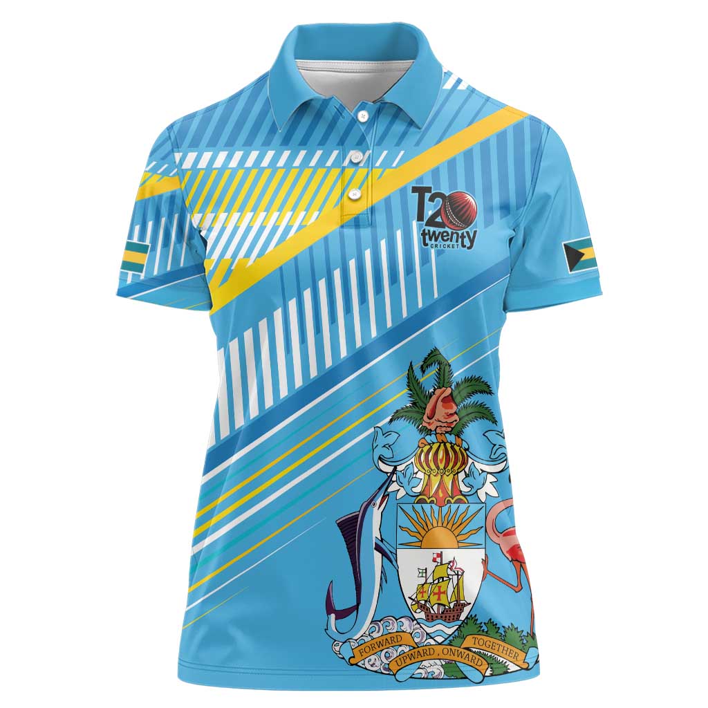 The Bahamas Cricket Custom Women Polo Shirt Marlin Flamingo Come On Bahamian - Wonder Print Shop