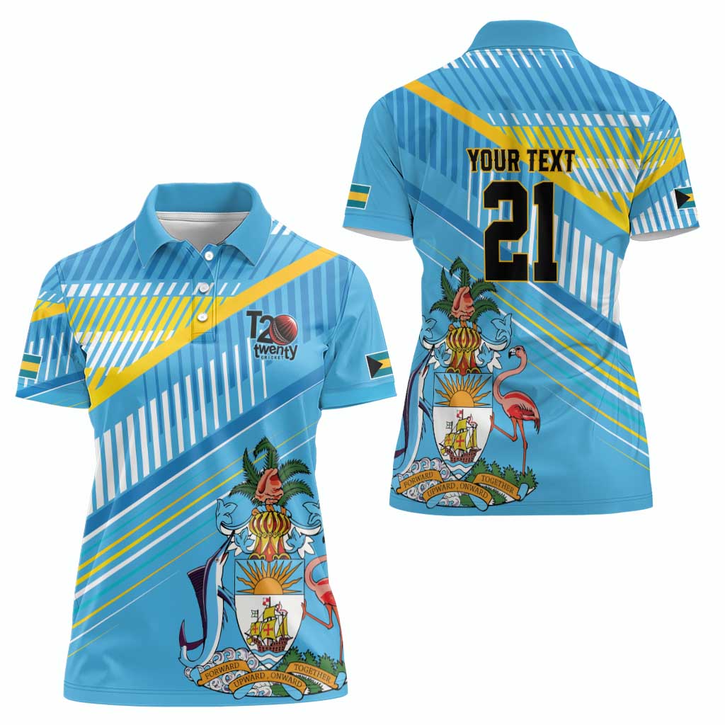 The Bahamas Cricket Custom Women Polo Shirt Marlin Flamingo Come On Bahamian - Wonder Print Shop