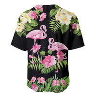 The Bahamas Flamingo Baseball Jersey Bahamian Tropical Flowers - Wonder Print Shop