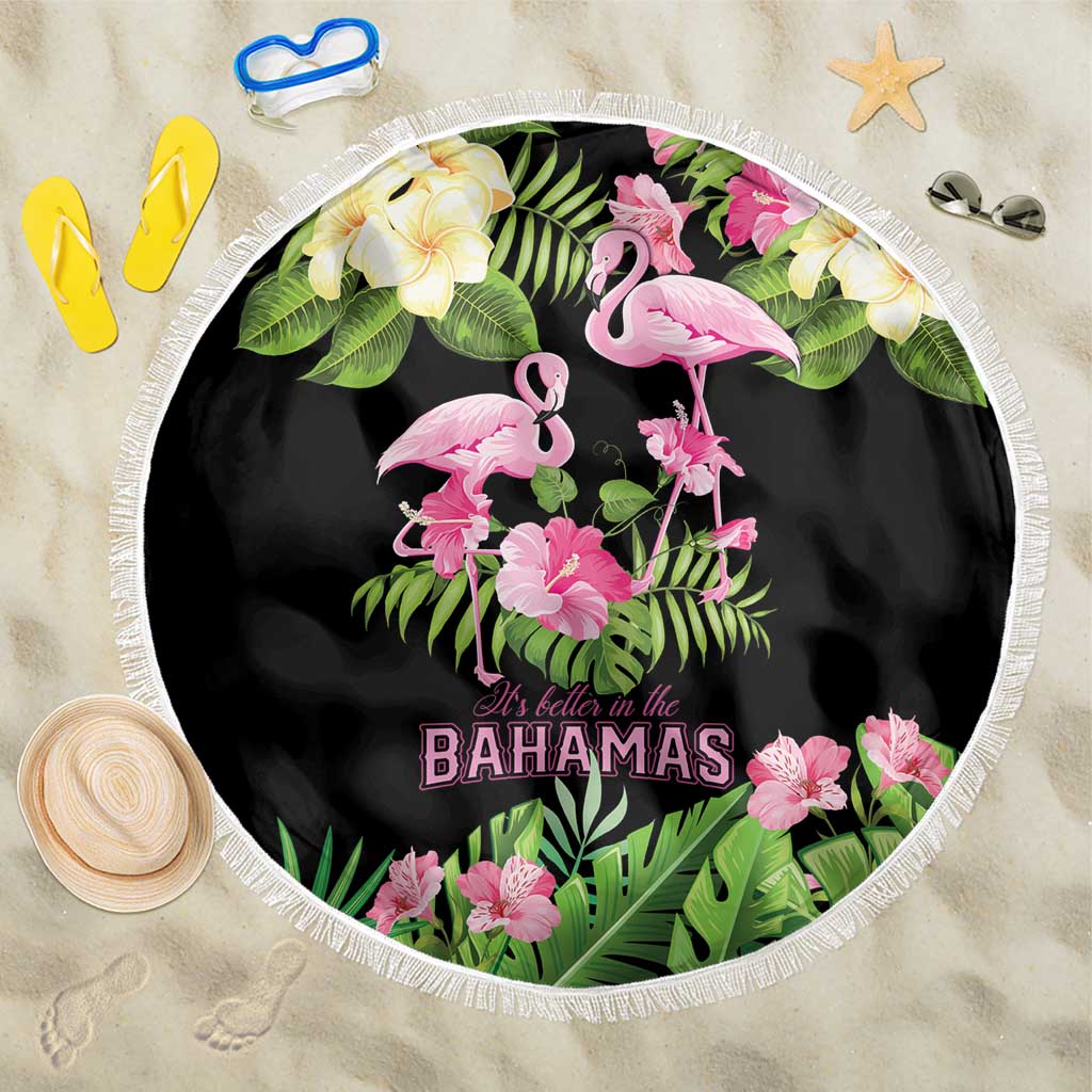 The Bahamas Flamingo Beach Blanket Bahamian Tropical Flowers - Wonder Print Shop