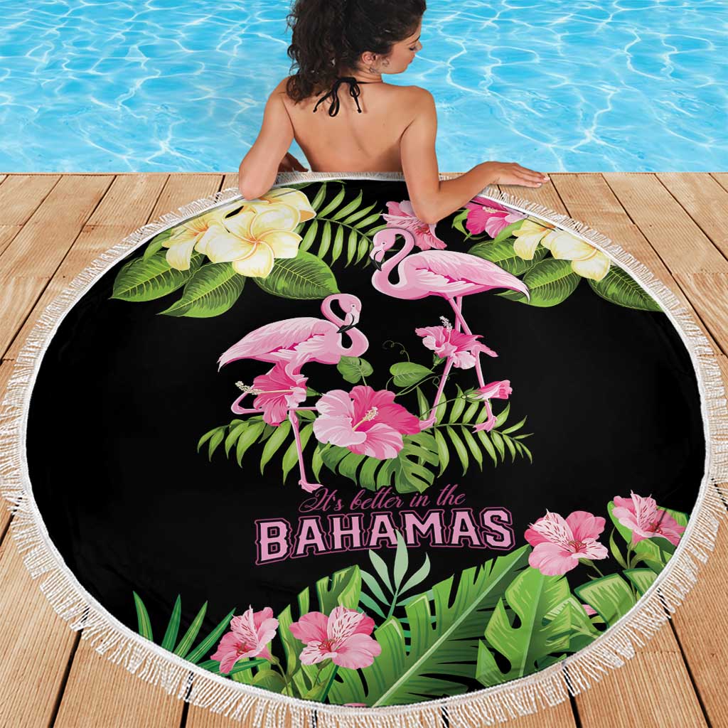 The Bahamas Flamingo Beach Blanket Bahamian Tropical Flowers - Wonder Print Shop