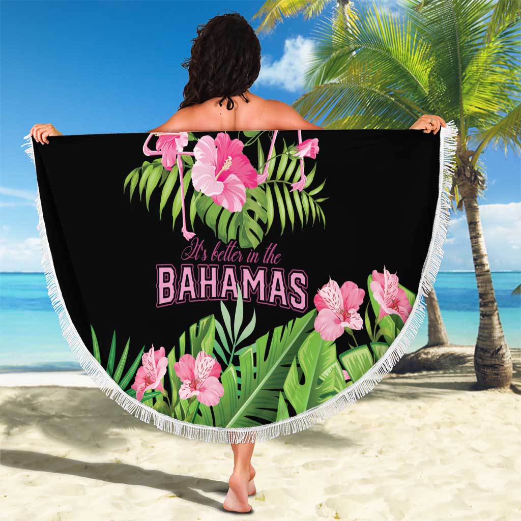 The Bahamas Flamingo Beach Blanket Bahamian Tropical Flowers - Wonder Print Shop