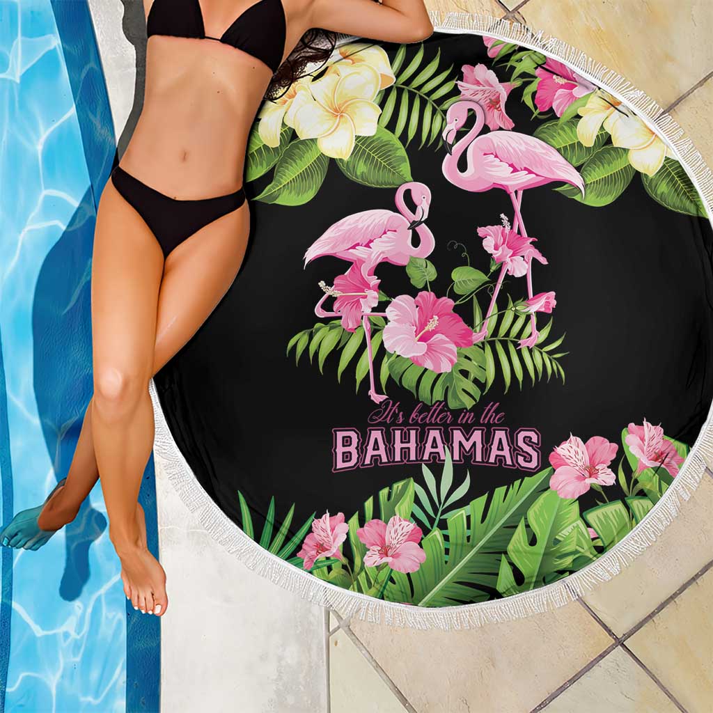 The Bahamas Flamingo Beach Blanket Bahamian Tropical Flowers - Wonder Print Shop