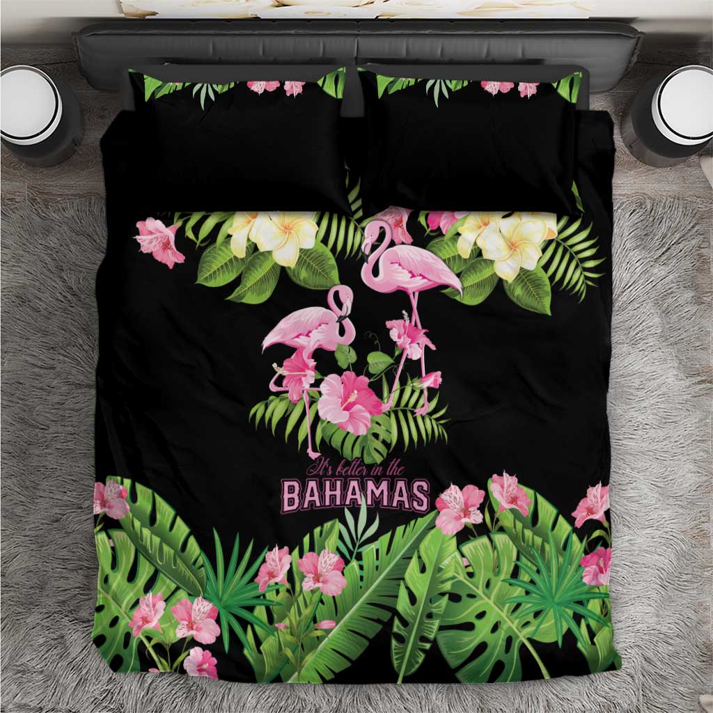 The Bahamas Flamingo Bedding Set Bahamian Tropical Flowers - Wonder Print Shop