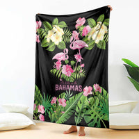 The Bahamas Flamingo Blanket Bahamian Tropical Flowers - Wonder Print Shop