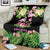 The Bahamas Flamingo Blanket Bahamian Tropical Flowers - Wonder Print Shop