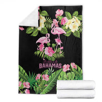The Bahamas Flamingo Blanket Bahamian Tropical Flowers - Wonder Print Shop