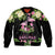 The Bahamas Flamingo Bomber Jacket Bahamian Tropical Flowers - Wonder Print Shop