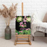 The Bahamas Flamingo Canvas Wall Art Bahamian Tropical Flowers - Wonder Print Shop