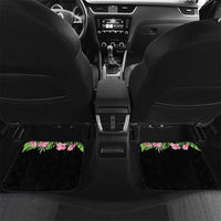 The Bahamas Flamingo Car Mats Bahamian Tropical Flowers - Wonder Print Shop