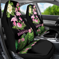 The Bahamas Flamingo Car Seat Cover Bahamian Tropical Flowers - Wonder Print Shop