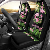 The Bahamas Flamingo Car Seat Cover Bahamian Tropical Flowers - Wonder Print Shop
