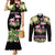 The Bahamas Flamingo Couples Matching Mermaid Dress and Long Sleeve Button Shirt Bahamian Tropical Flowers - Wonder Print Shop