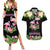 The Bahamas Flamingo Couples Matching Summer Maxi Dress and Hawaiian Shirt Bahamian Tropical Flowers - Wonder Print Shop