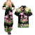 The Bahamas Flamingo Couples Matching Summer Maxi Dress and Hawaiian Shirt Bahamian Tropical Flowers - Wonder Print Shop